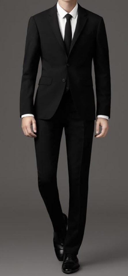 Black suit with tie